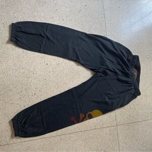 Aviator Nation Black Joggers with Yellow and Red Accents
